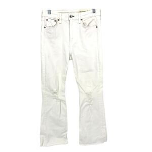 Rag & Bone Nina High Rise Flare Leg Jeans Womens Size 26 Summer White Distressed